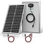 SUNER POWER 12V 30W Solar Panel Battery Charger Ultra, Built-in UltraSmart MPPT Charge Controller, Waterproof 30 Watt Solar Battery Maintainer for 12Volt AGM, Deep Cycle, Lead-Acid, Lifepo4 Battery