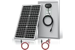 SUNER POWER 12V 30W Solar Panel Battery Charger Ultra, Built-in UltraSmart MPPT Charge Controller, Waterproof 30 Watt Solar Battery Maintainer for 12Volt AGM, Deep Cycle, Lead-Acid, Lifepo4 Battery