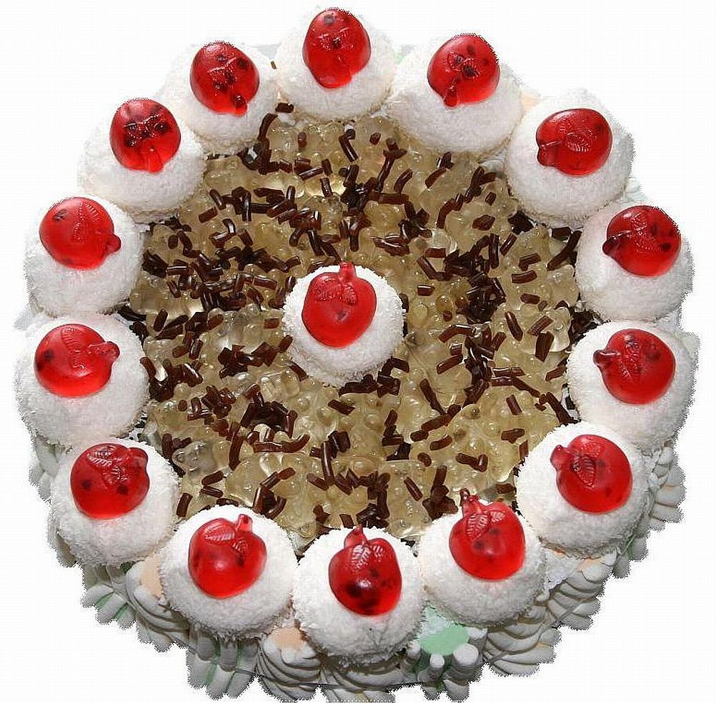 Schwarzwalder Kirschtorte Gross 950 Gr Baren Treff Fruchtgummi Durchm 20 Cm Amazon De Lebensmittel Getranke