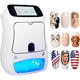 3D Nail Art Printer Machine Kit, Automatic Nail Printing Device with 3000+ Designs,12000DPI APP Control, 5-Inch Touchscreen, UV Curing, Quick DIY Nail Printing for Home, Salon &amp; Wedding Nail Art