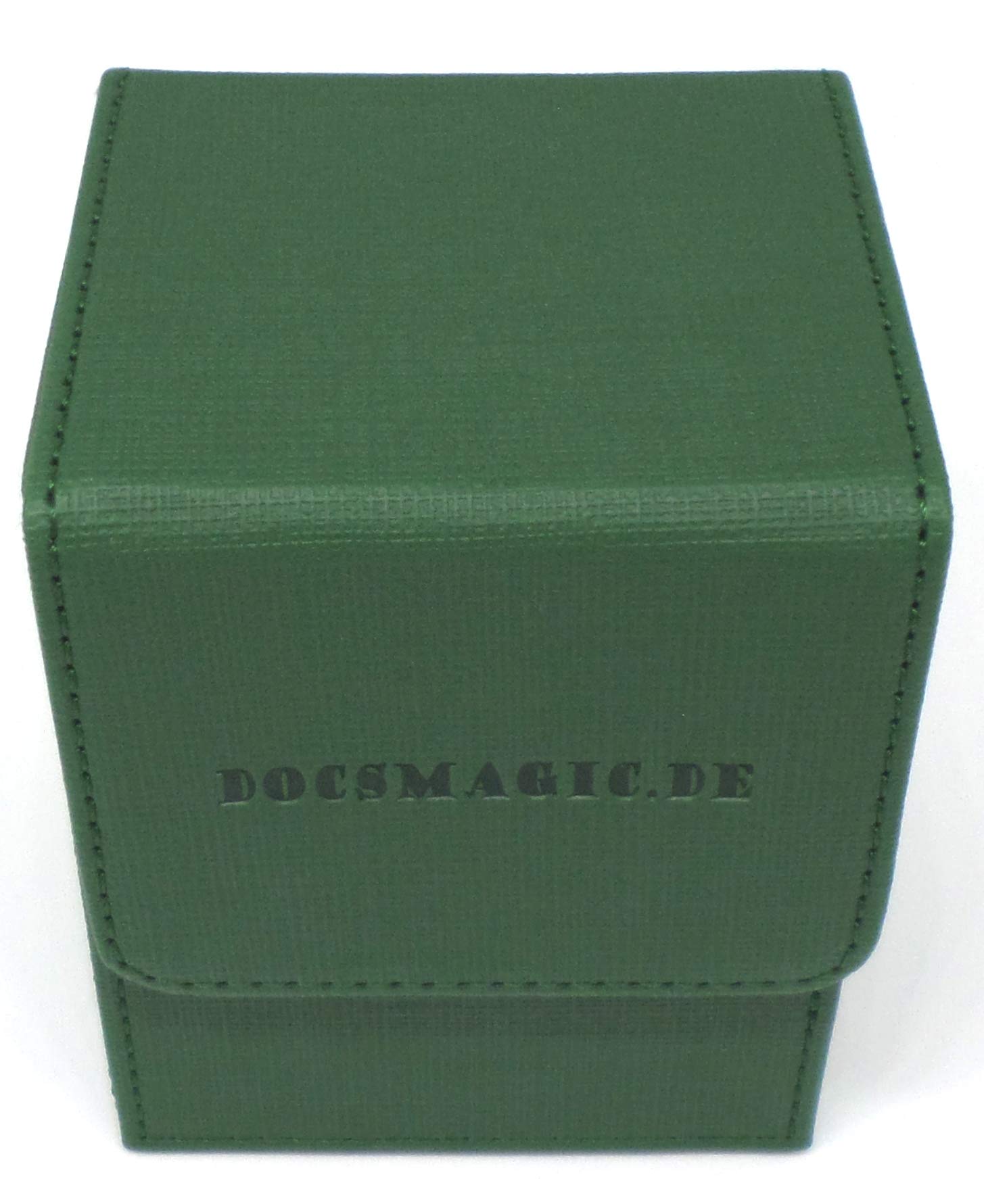 docsmagic.de Premium Magnetic Flip Box (80) Dark Green + Deck Divider - MTG PKM YGO