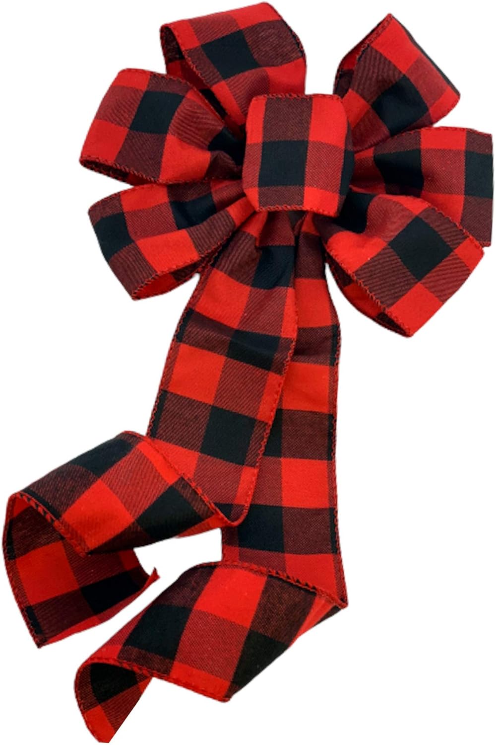 Bows & Ribbons - Buffalo Plaid Christmas Wreath Bow - 10
