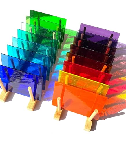 Purple Stained Glass Sheets Wissmach Stained Glass Sheet - Green English Muffle (8"x6" - 3mm Thick) By BiNARi Glass Studio Clear Stained Glass Sheets 1 thumbnail image