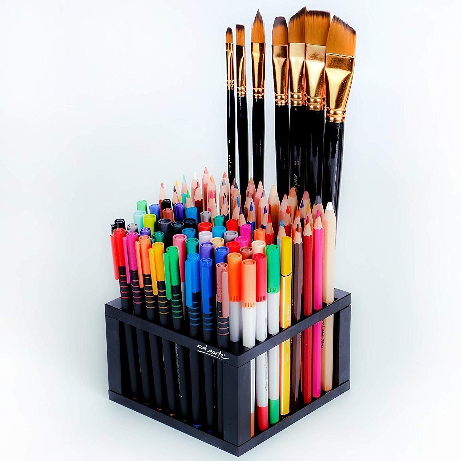 MONT MARTE Pen and Brushholder, Brush Holder with 96 compartments, Ideal for Storing and Organizing Pens Brushes - Image 3