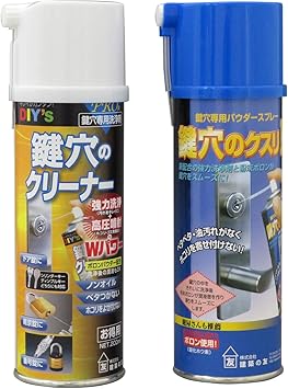 Amazon 建築の友 鍵穴のトラブル解決セット 鍵穴内の洗浄スプレー 潤滑スプレーのセット 品番 Kclkk Diy 工具 ガーデン