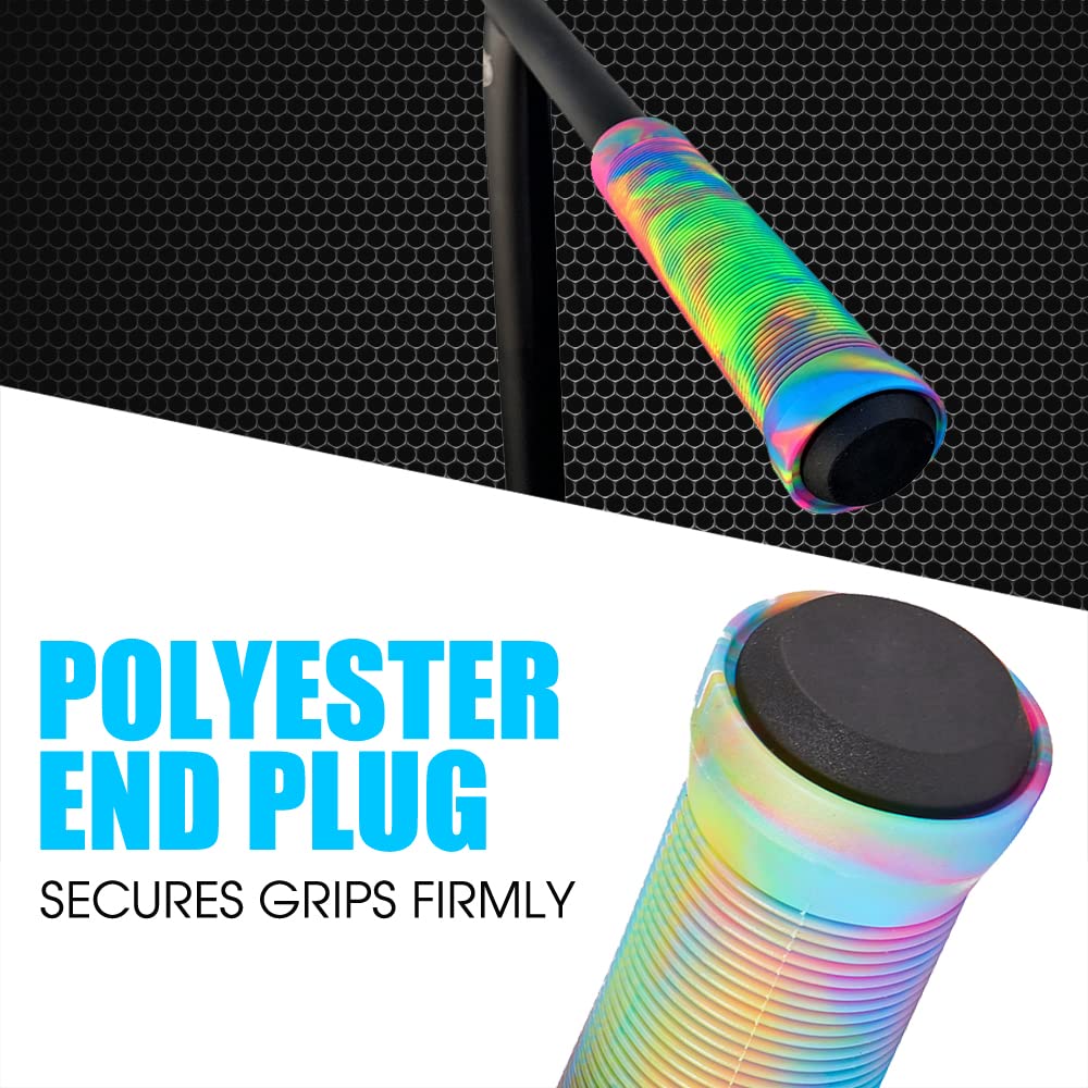 Scooter Grips - Mixed Color Bike Bicycle MTB Scooter Handlebar Grips | 145mm Soft Handle Grips for Pro Stunt Kick Scooter, BMX Bikes,Mountain Bike