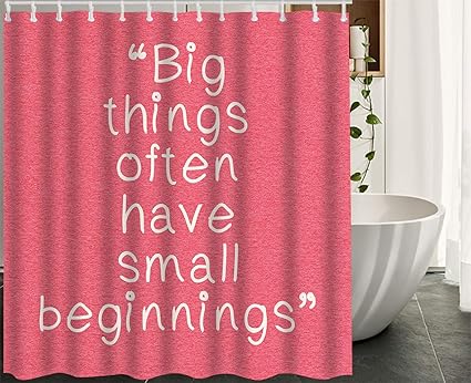 Amazon Com Hgod Designs Quote Shower Curtain Inspirational Quote