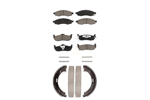 Transit Auto Front Rear Ceramic Brake Pads And Parking Shoes Kit Replacement For Nissan Titan Armada INFINITI QX56 TITAN KCN-100111