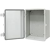 LMiEtool Junction Box, ABS Plastic, IP65 Waterproof Dustproof Universal Electrical Enclosure, Hinged Shell Outdoor and Indoor