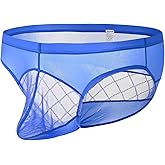 ZONBAILON Mens Sexy Underwear Mesh Pouch Briefs See Through Low Rise Ultra Thin Breathable