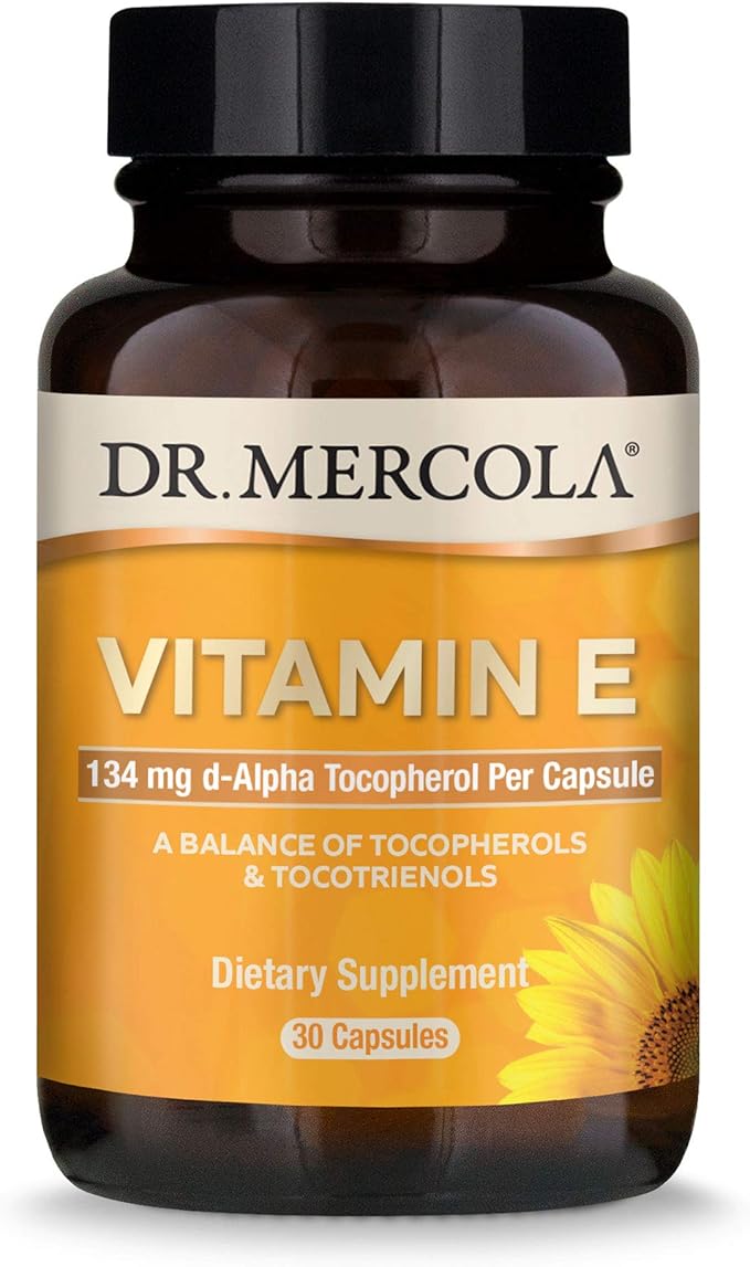 Dr. Mercola Vitamin E Supplement 30 Capsules 134mg Balanced Blend