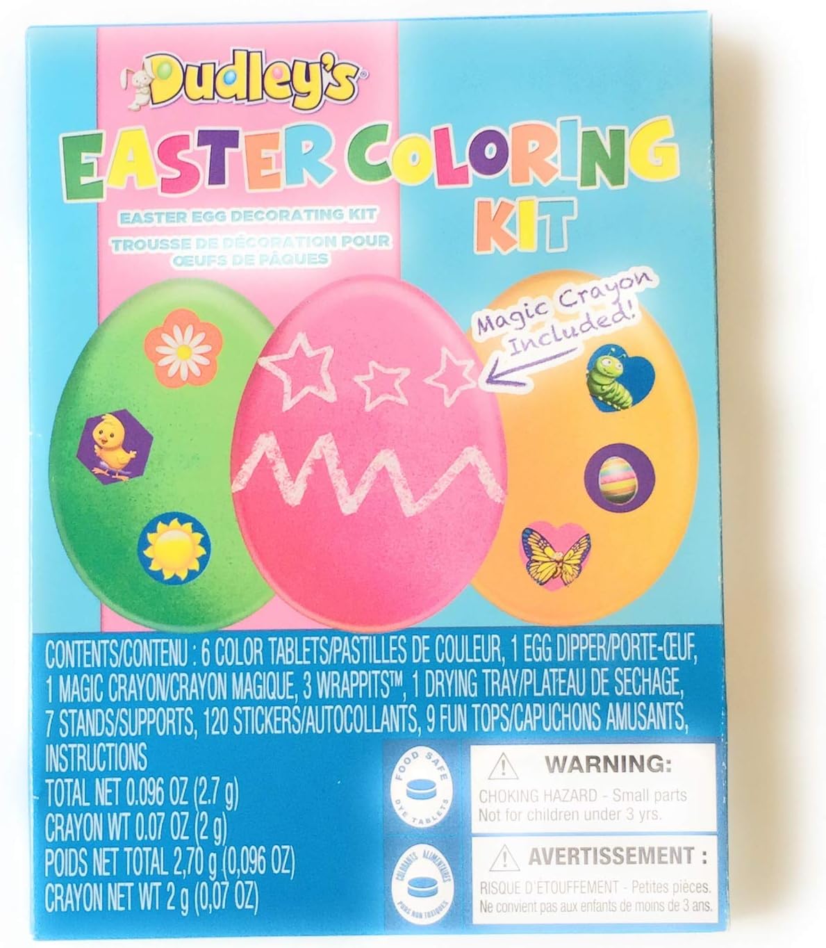 DUDLEY Easter Egg Dye Coloring Decoration Kit - Magic Crayon Included
