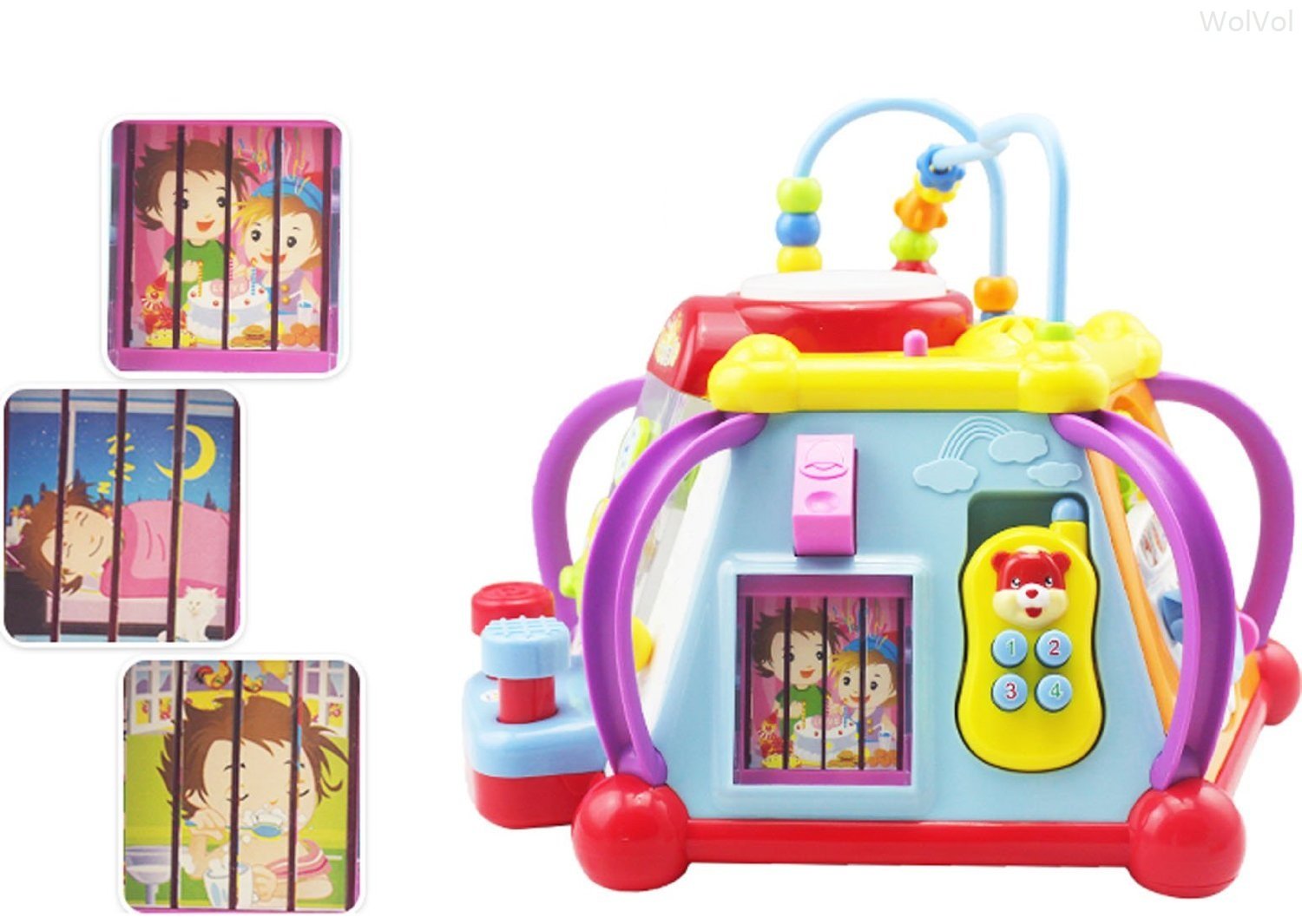 WolVol Educational Kids Toddler Baby Toy Musical Activity Cube Play Center with eBay