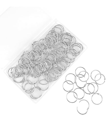 Amazon.com : LOUZAGO 50 Pack 1 Inch Binder Rings, Black Book Rings Index  Card Ring, Metal Ring Binder Clips Key Rings Paper Rings for Office,  School, Home (Black, 25mm) : Office Products