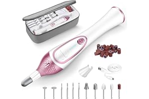 ISTON 36-Piece Professional Manicure Pedicure Kit-Cordless Electric Nail File Kit,20000RPM, 11Pcs Bits,4 Speed,Rechargeable Pedicure Tool for Feet,Hand Foot Care Nail Drill Tool for Nail Grind Trim Polish