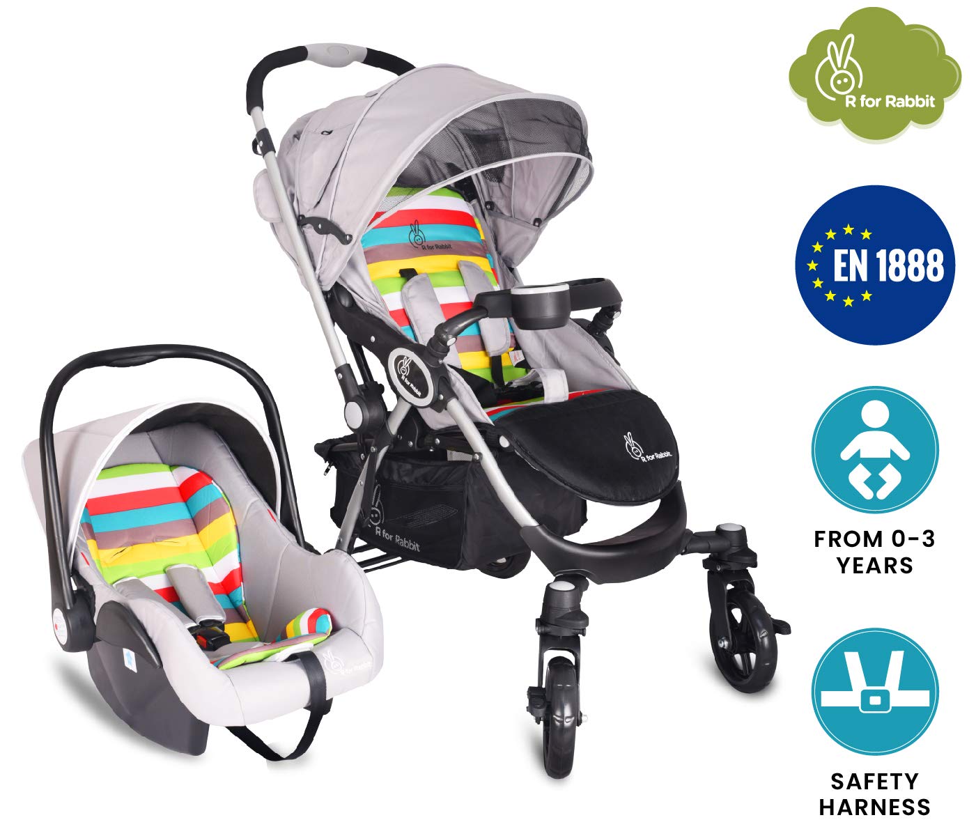 Buy R For Rabbit Travel System Chocolate Ride Baby Stroller Online at