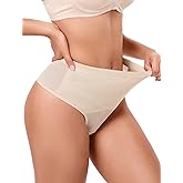 Cephermer Thong Tummy Control Shapewear Underwear for Women Low Rise Seamless Body Shaper Panties Girdle