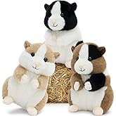 MorisMos Hamster Toys for Kids Girls Boys, 8.7" Realistic Hamster Stuffed Animal Plushies Set, Lifelike Small Stuffed Animals in Bulk for Baby Shower Birthday Party Decoration