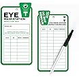 Eye Wash Station Inspection Tags 25 Pack, Plastic Eyewash Inspection Tags, Legend Eye Wash Station, Yearly Monthly Inspection Record Tags for Eye Wash Station, OSHA Eye Wash Tags Cards