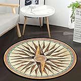 keepcute Vintage Compass Non-Slip Doormat Nautical