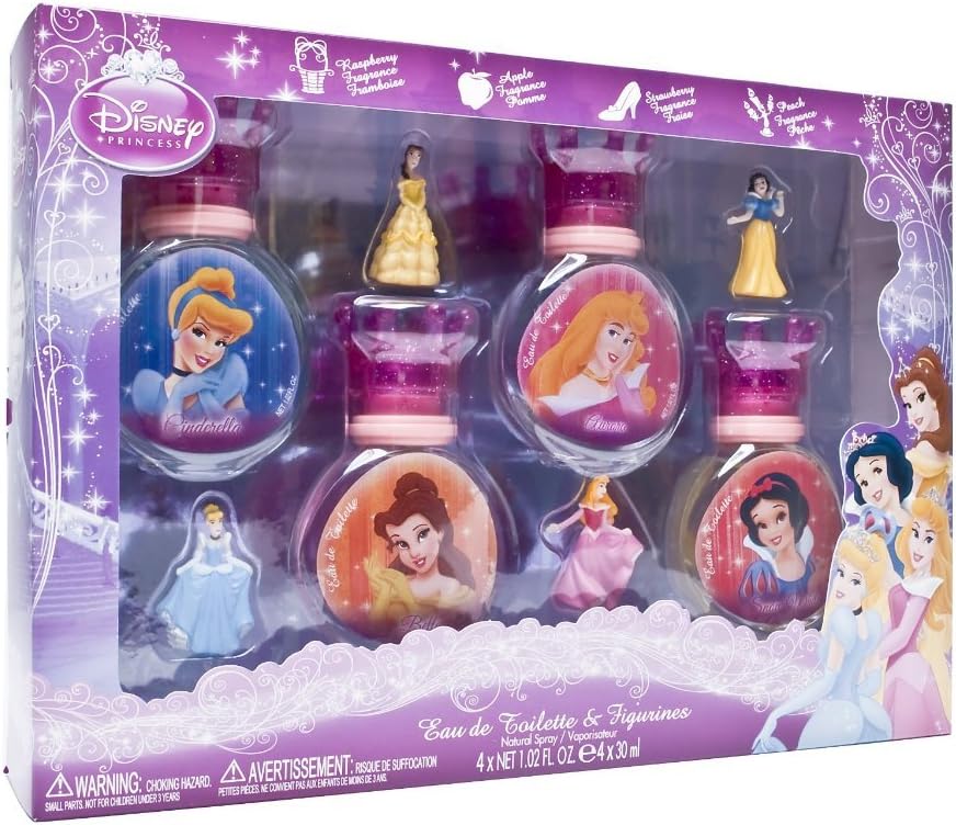 Disney Princess Gift Set includes 4 x Eau De Toilettes 30ml and 4 x