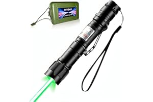 HITEKK High Power Green Laser Pointer | Tactical Green Laser Pointer | Single Press On/Off Tactical Lazer Pointer | Rechargeable Long Range Lazer Pointer and Carrying Case