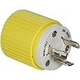 Hubbell Wiring Systems HBL328DCP Locking Plug, 30A, 28 VDC, Yellow