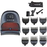 Remington Shortcut Pro Self-Haircut Kit for Men, Waterproof Hair Clippers | Waterproof and Cordless, Electric Razor for Head, Beard, And Body, Curved Blades, 9 Trimmer Lengths, 5-minute Quick-charge