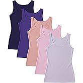 Sexy Basics Women's Cotton Stretch Tank Tops | Multi Packs & Colors Sport Tanks