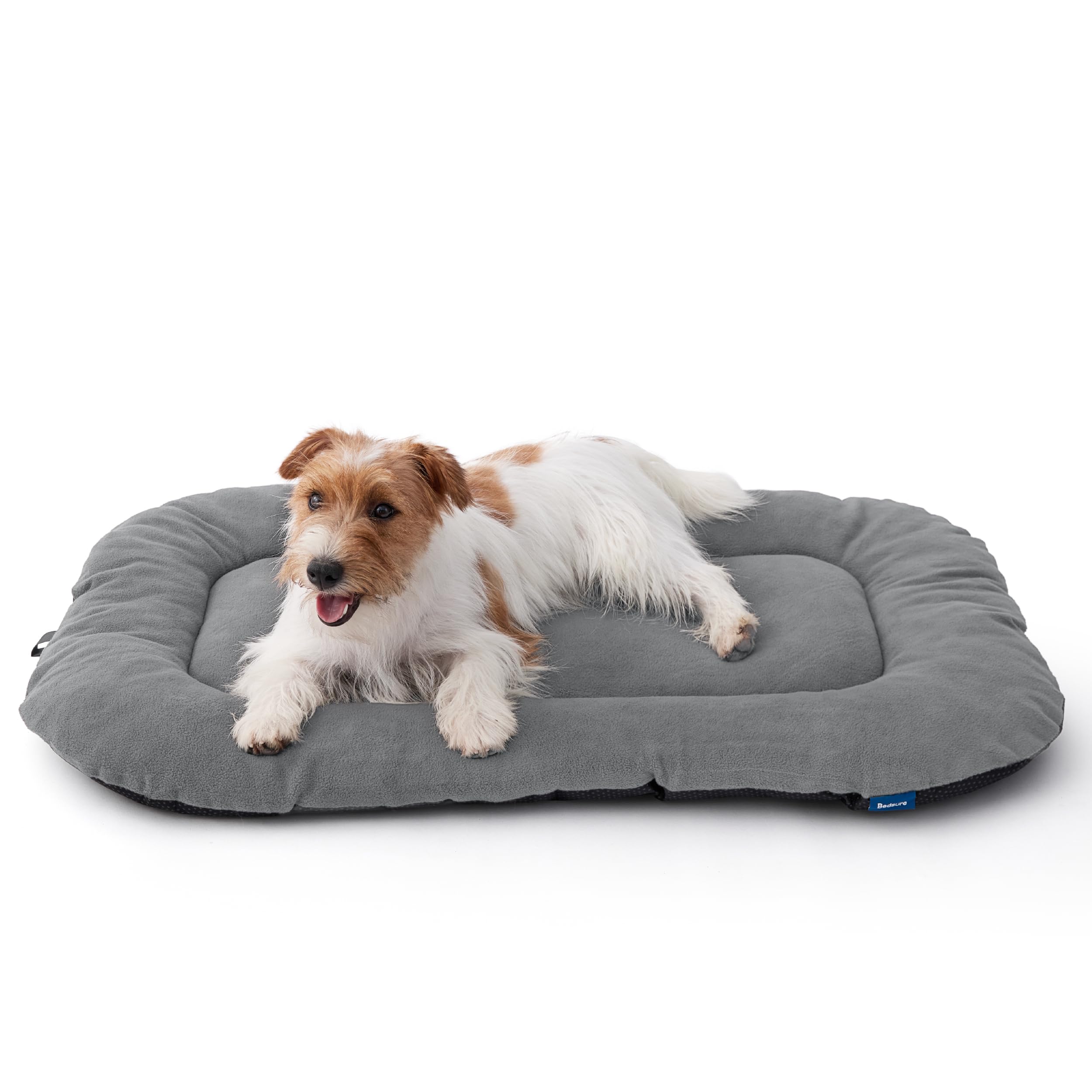 Photo 1 of Bedsure Washable Dog Crate Pad for Medium Dogs, Anti-Slip Puppy Kennel Dog Bed for Crate - Ultra Soft Fleece Flat Thin Pet Mat (Not Chew Proof), Light Grey 29"x21"