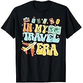 in My Travel Era Funny Traveler Airplane Summer Vacation T-Shirt