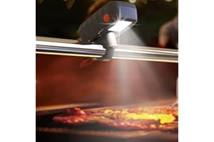 Sensor On/Off Grill Light for Outdoor Grill, Round & Square Mounting Bracket Compatible with Most Grills & Griddles, Waterpro