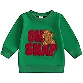 Toddler Boy Girl Christmas Outfit Oh Snap Print Sweatshirt Tops Xmas Pullovers Sweaters Shirt Kids Fall Clothes