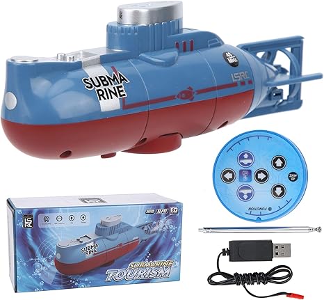 Amazon Co Jp ミニサブマリン ウォーターグッズボートベビーバスお風呂玩具バスタブ装飾360度回転リモコンボート潜水艦リモコン距離5m ホーム キッチン