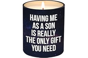 VIWIX Christmas Gifts for Mom from Son - Mom Christmas Gifts from Son - Moms Birthday Gift Ideas from Son - Mother Gift, Funny mom Candle, 10 Oz Jar Lemongrass Scent Soy Wax Candle