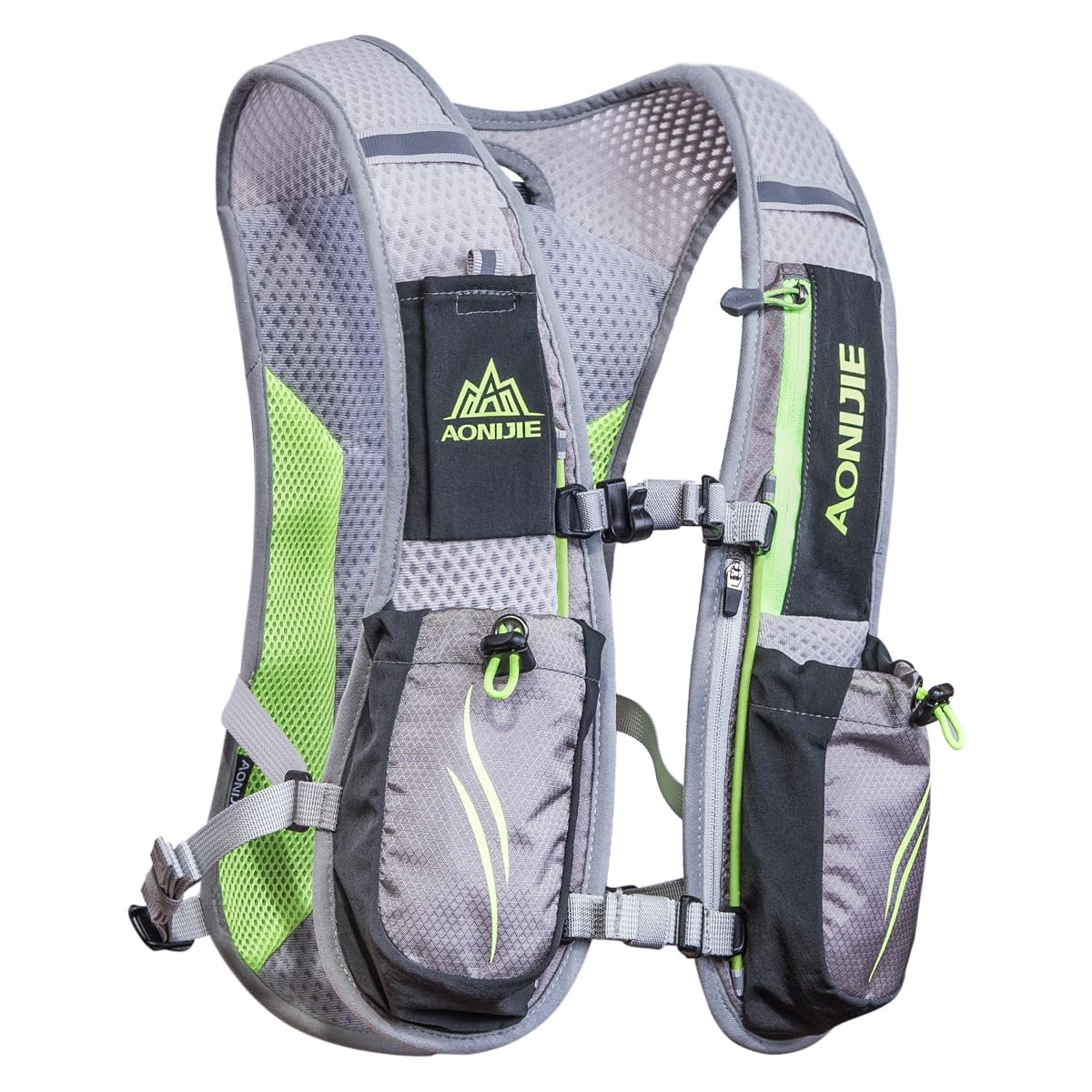 Hydration Backpack, Geila Hydration Vest Outdoors Sport Trail Marathoner Running Race Lightweight Rucksack for Men & Women(Gray)