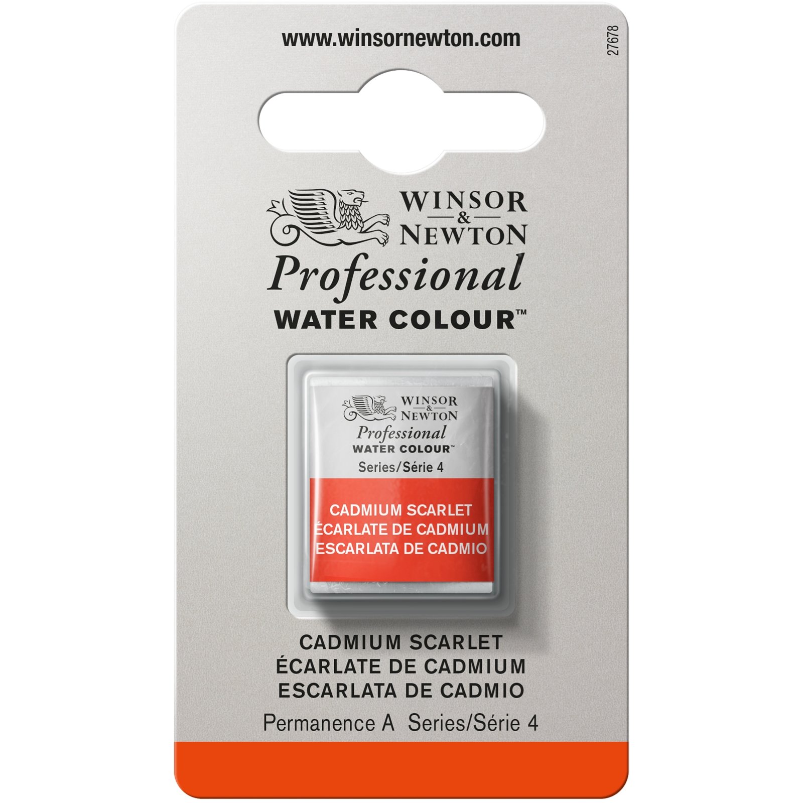 Winsor & Newton 1/2 Godet Professional Water Colour, Ecarlate Cadmium — image 1
