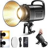 NEEWER CB120B 120W LED Video Light with 2.4G&APP Control COB Bi Color 2700K-6500K 78000lux at 1m/CCT Mode/CRI97/12 Scenes/Bow