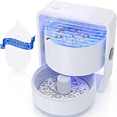 Fruit Fly Traps for Indoors, Gnat and Insects Catcher for House with UV Light, Fan Suction, Ideal for Garage, Kitchen, Patio, Plant Pots, Bedroom, 5 Sticky Pads Included, USB-C Powered