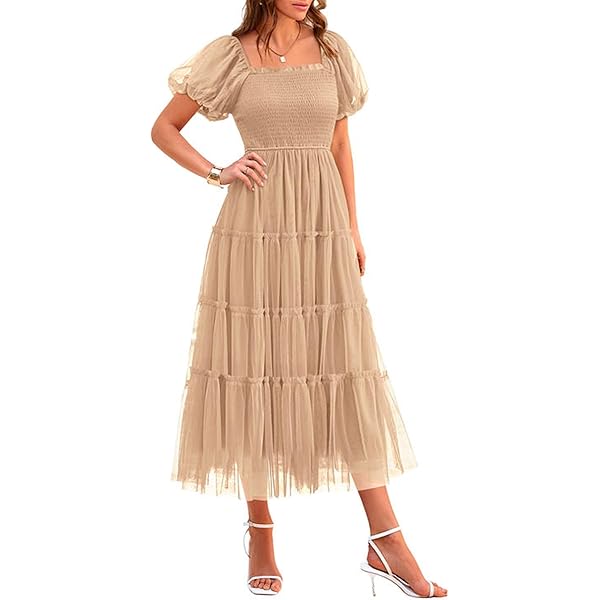 ワンピース Garden Party Ruffled Midi Dress 64396B01_20BLUSH-2_1200x1200.