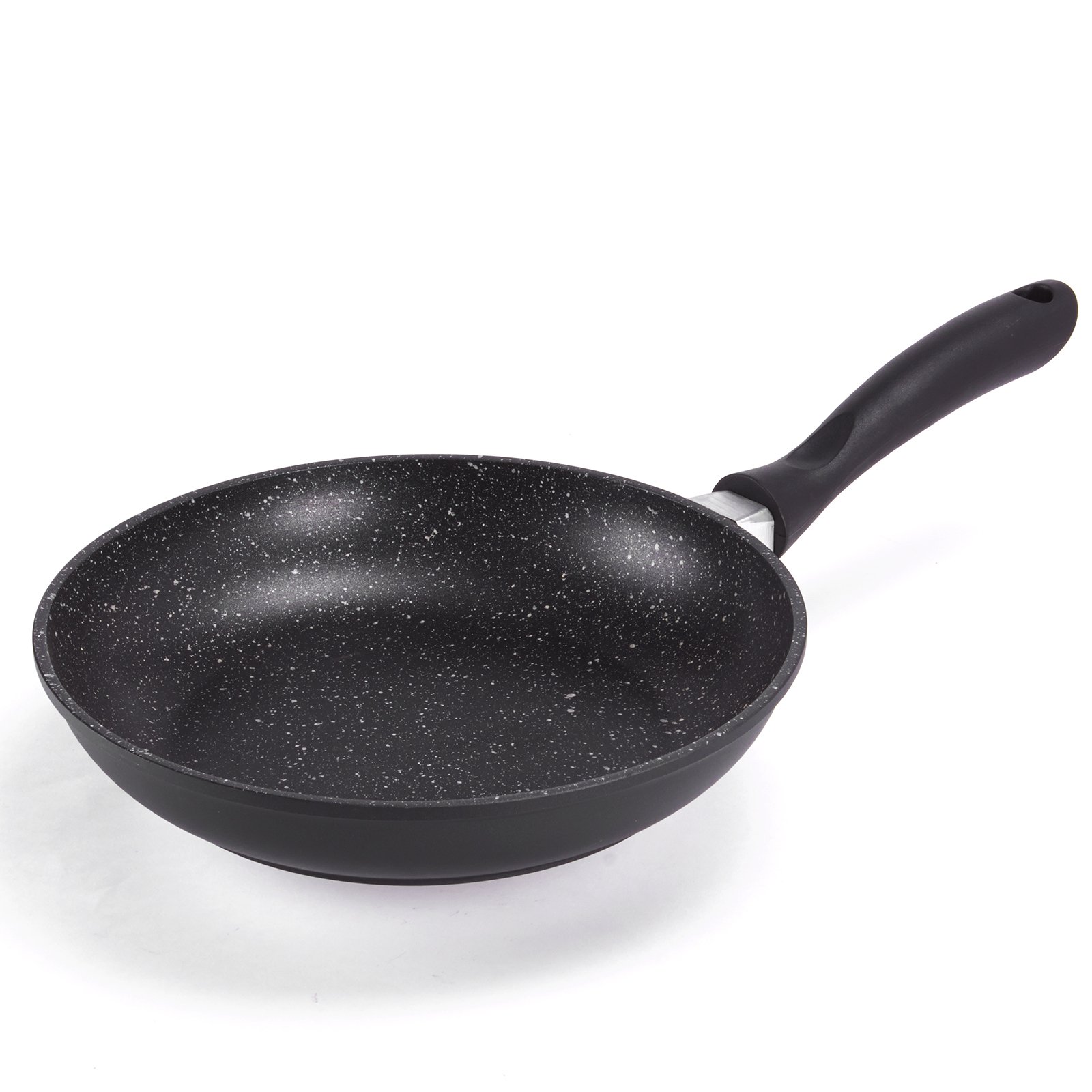MSV Frying Pan Stone with Cast Aluminium Coating, Black, 26 cm