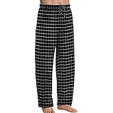 Hanes Men's ComfortSoft Cotton Printed Lounge Pants, 31" Inseam, Pockets, Drawstring/Elastic Waist