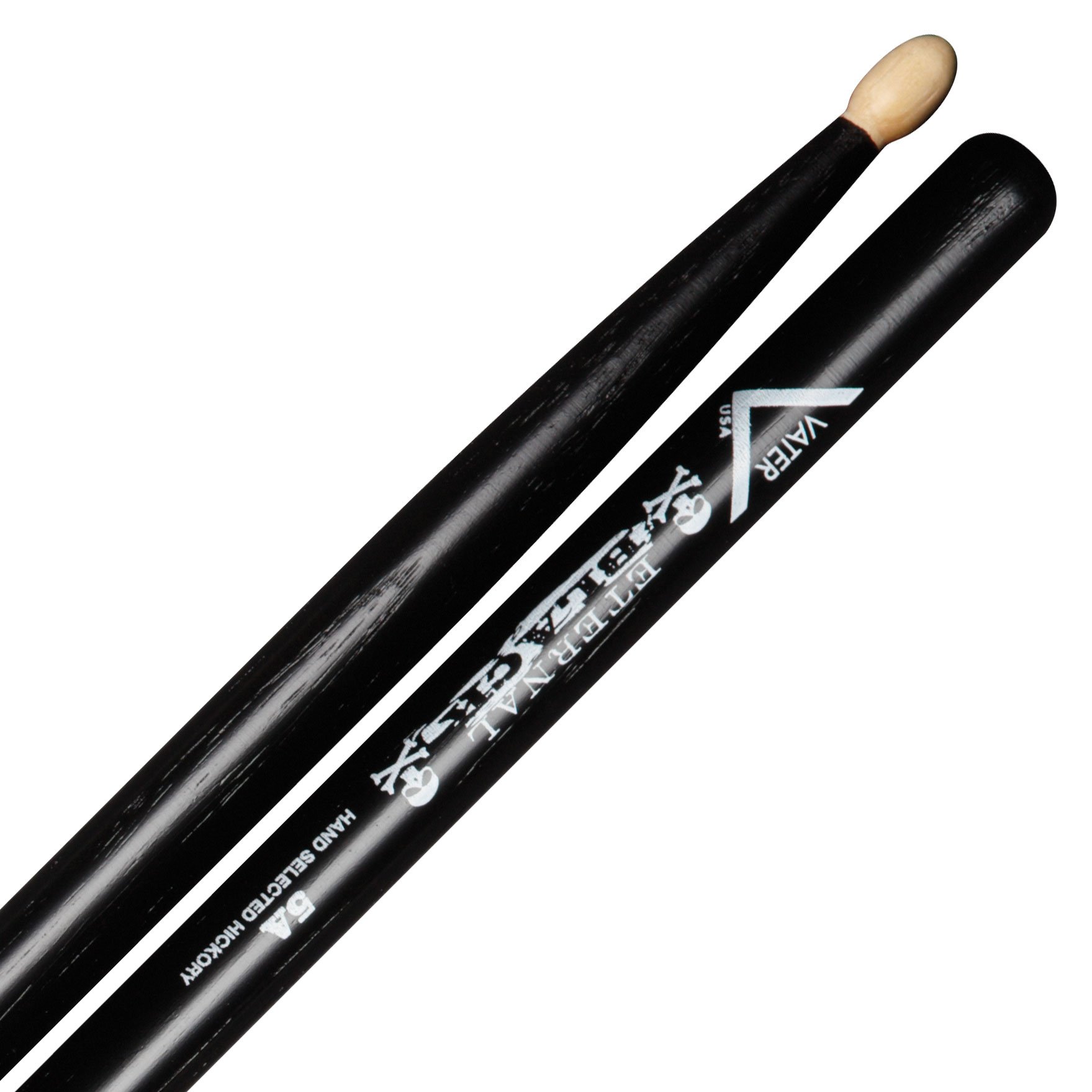 Vater Drumsticks VHEB5AW - Los Angeles 5A Eternal Black Series - Tear Drop Wood Tip