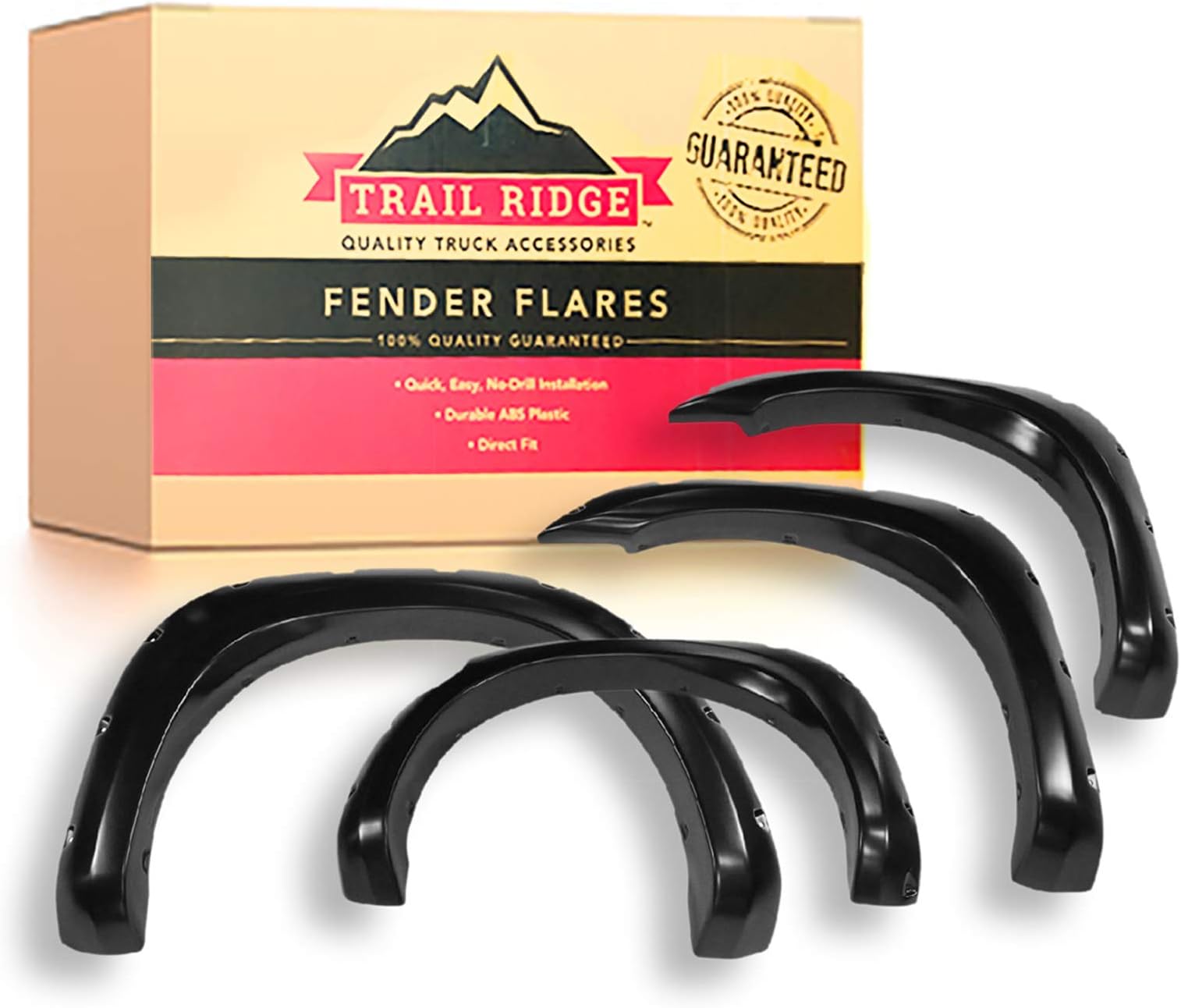 Trail Ridge Fender Flare Kit Bolt On Pocket Rivet Style Smooth for Titan Pickup