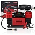 [2025 Upgraded] LASFIT X4 Off Road Air Compressor [Dual Cylinder with Auto Stop] Heavy Duty Portable Air Compressor Tire Inflator Air Pump w/Digital Pressure Gauge for 4x4 Vehicles, Trucks, RVs