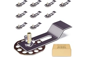 BLUE HORIZON Sink Clips, Undermount Sink Brackets, Bathroom Kitchen Ceramic Stainless Steel Sink Basin Support Clamps for Marble Granite Vanity Countertop Installation Repair Kit (10)