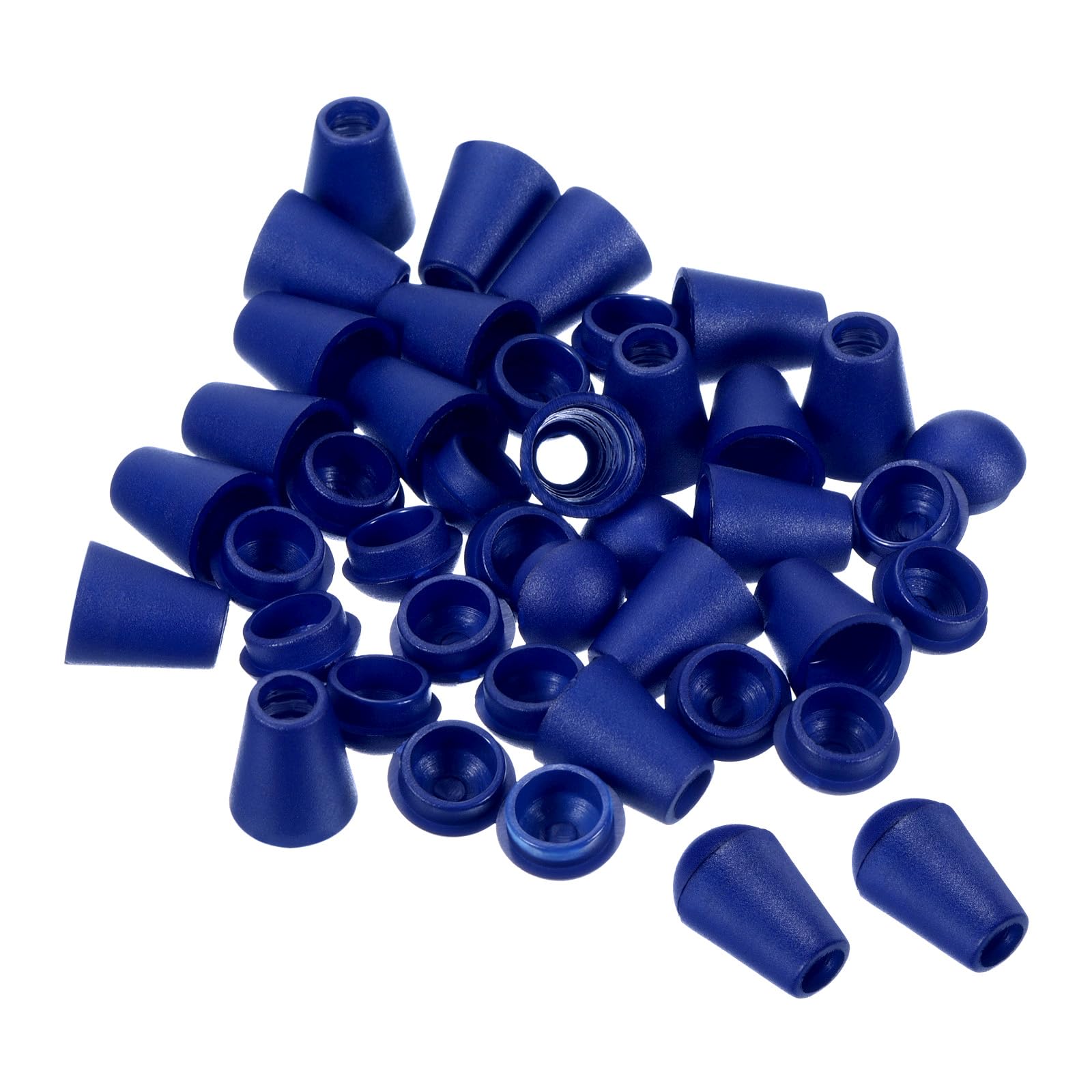 PATIKIL Bell End Stopper, 20 Pack Cord Rope Lock for Drawstring Bag, Dark Blue