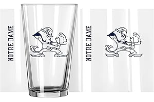 Logo Brands NCAA 16 oz Pint Glass - Durable Glass With Bold Team Color– Chip-Resistant Rim Drinkware For Fans, Tailgates, Home Bars & Everyday Use