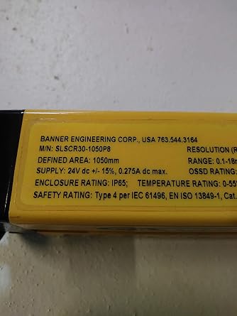 Banner Engineering Slscr30 1050p8 Safety Light Curtain Type 4