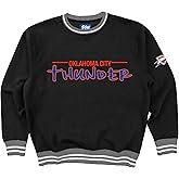 Blue 84 NBA Officially Licensed Varsity Rib Crewneck Sweatshirt Twill Embroidery